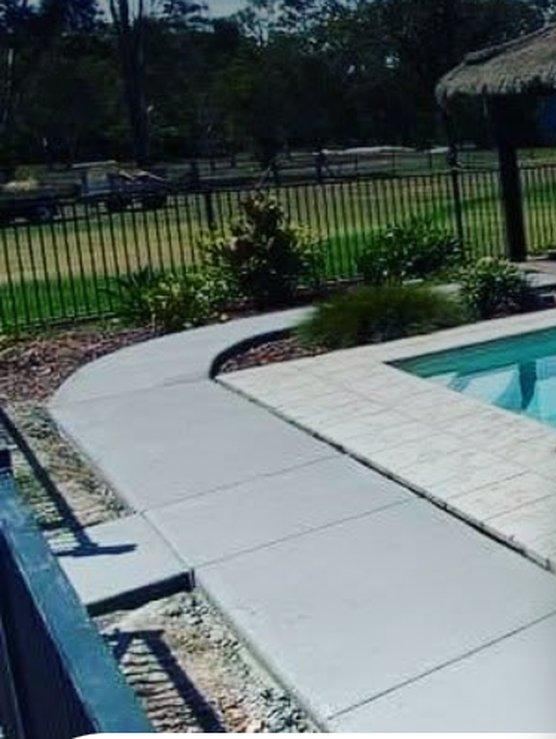 Concrete pool surround and paving by NxtGen Concreting